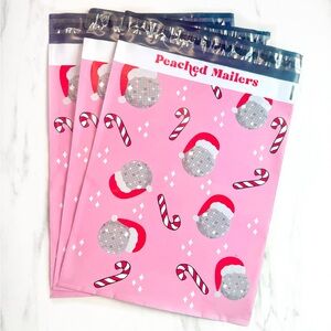 Pink Holiday Poly Mailers 10x13”